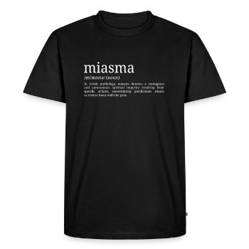 Miasma - Dictionary Definition - Men's Premium Organic T-Shirt - black - Front - Nico (187cm)