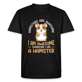 Les hamsters sont un excellent t-shirt - T-shirt Premium bio Homme - noir - Devant - Nico (187cm)