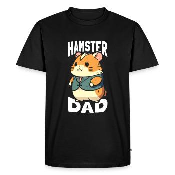 Hamster Dad T-Shirt - Men's Premium Organic T-Shirt - black - Front - Nico (187cm)
