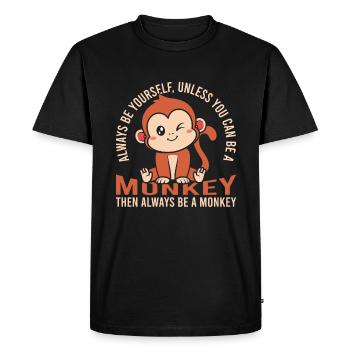 Always be yourself unless - Men's Premium Organic T-Shirt - black - Front - Nico (187cm)