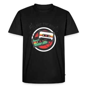 I love the 80's - T-shirt Premium bio Homme - noir - Devant - Nico (187cm)