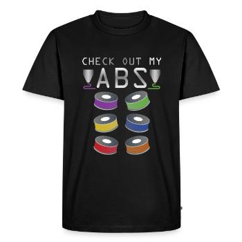 Impression 3D Funny Saying Filament - T-shirt Premium bio Homme - noir - Devant - Nico (187cm)