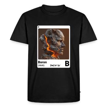 Bore - B - élément chimique 005 - T-shirt Premium bio Homme - noir - Devant - Nico (187cm)