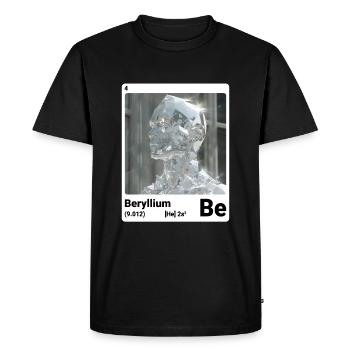 Béryllium - Be - élément chimique 004 - T-shirt Premium bio Homme - noir - Devant - Nico (187cm)