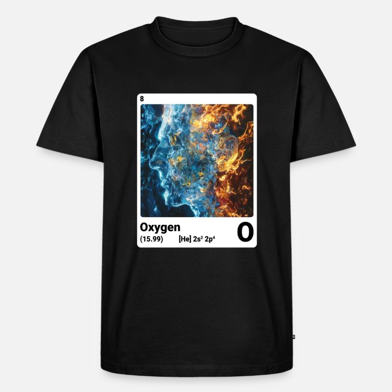 Periodensystem Element Sauerstoff (O) 008 - Männer Premium Bio T-Shirt - Schwarz
