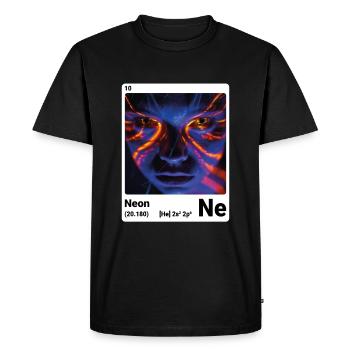 Élément du tableau périodique Néon (Ne) 010 - T-shirt Premium bio Homme - noir - Devant - Nico (187cm)