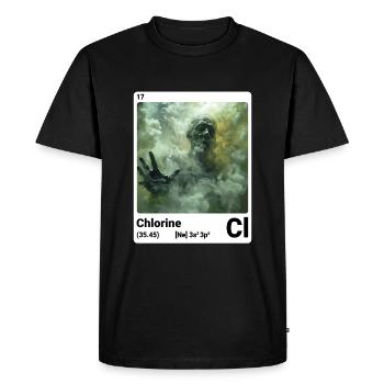 Chlorine Cl Chemical Element Periodic Table 017 - Men's Premium Organic T-Shirt - black - Front - Nico (187cm)