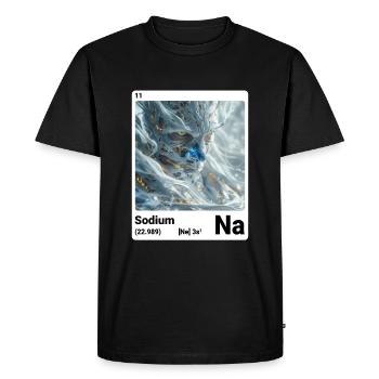 Periodic table element sodium (Na) 011 - Men's Premium Organic T-Shirt - black - Front - Nico (187cm)