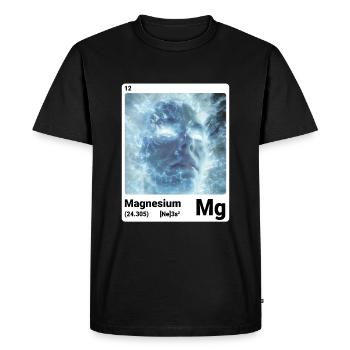 Élément du tableau périodique Magnésium (mg) 012 - T-shirt Premium bio Homme - noir - Devant - Nico (187cm)