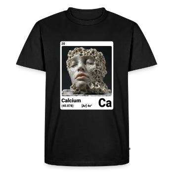 Tableau périodique des éléments chimiques calcium Ca 020 - T-shirt Premium bio Homme - noir - Devant - Nico (187cm)