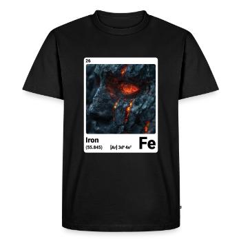AI am Iron (wt) - Men's Premium Organic T-Shirt - black - Front - Nico (187cm)