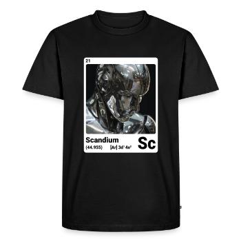 AI am Scandium (wt) - Men's Premium Organic T-Shirt - black - Front - Nico (187cm)