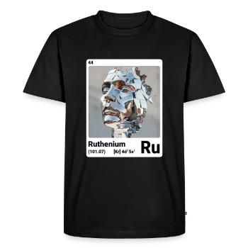 AI am Ruthenium (wt) - Men's Premium Organic T-Shirt - black - Front - Nico (187cm)