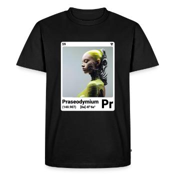 AI am Praseodymium (wt) - T-shirt Premium bio Homme - noir - Devant - Nico (187cm)
