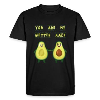 Avocat Mamacado Papacado Tu es ma meilleure moitié - T-shirt Premium bio Homme - noir - Devant - Nico (187cm)