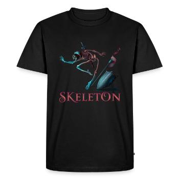 Squelette - T-shirt Premium bio Homme - noir - Devant - Nico (187cm)