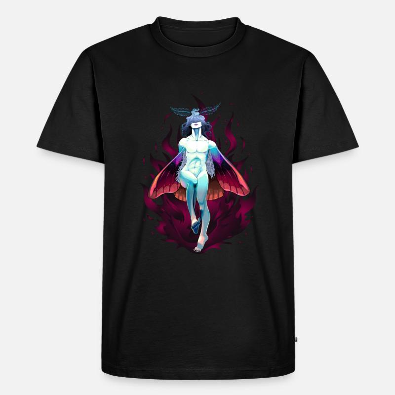 Mottenjunge - Männer Premium Bio T-Shirt - Schwarz