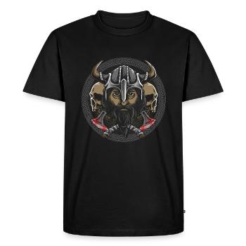 Guerriers vikings - T-shirt Premium bio Homme - noir - Devant - Nico (187cm)