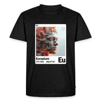AI am Europium (wt) - Men's Premium Organic T-Shirt - black - Front - Nico (187cm)