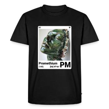 AI am Promethium (wt) - Men's Premium Organic T-Shirt - black - Front - Nico (187cm)