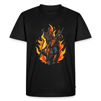Samouraï japonais - T-shirt Premium bio Homme - noir - Devant - Nico (187cm)