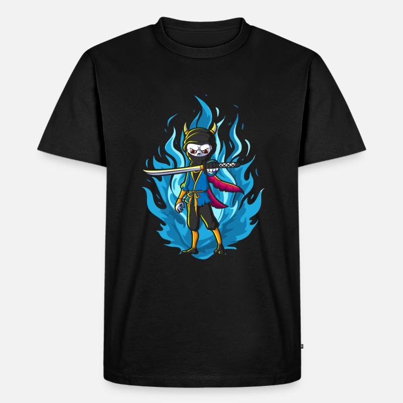 Der Grim mit dem Schwert - Männer Premium Bio T-Shirt - Schwarz