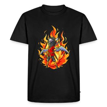 Le chevalier effrayant Grim - T-shirt Premium bio Homme - noir - Devant - Nico (187cm)
