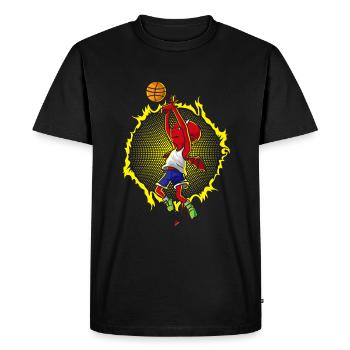 Le diable joue au basket-ball - T-shirt Premium bio Homme - noir - Devant - Nico (187cm)