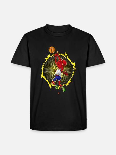 The Devil Plays Basketball - Men's Premium Organic T-Shirt - black