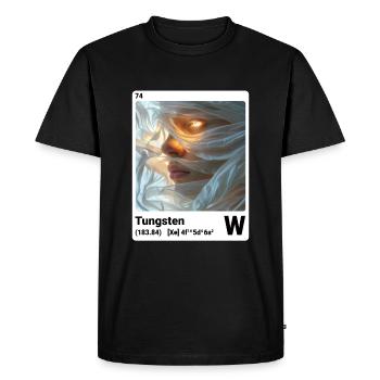 AI am Tungsten (wt) style element periodic fashion - Men's Premium Organic T-Shirt - black - Front - Nico (187cm)