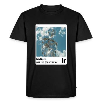 Élément de style AI am Iridium (wt) mode périodique - T-shirt Premium bio Homme - noir - Devant - Nico (187cm)