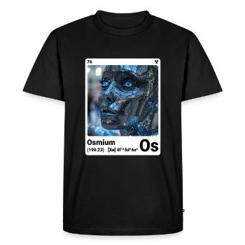 AI am Osmium (wt) style element periodic fashion - Men's Premium Organic T-Shirt - black - Front - Nico (187cm)