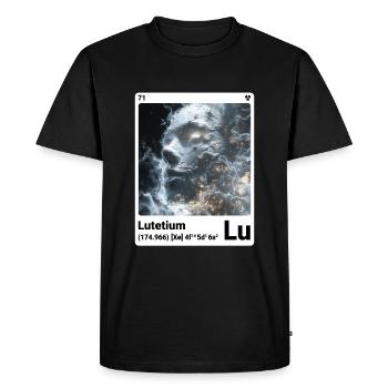 AI am Lutécium (wt) - T-shirt Premium bio Homme - noir - Devant - Nico (187cm)