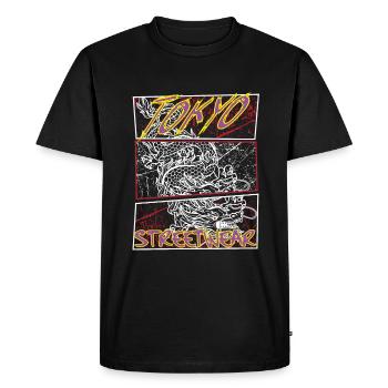 Japon Dragon Japonais Streetwear - T-shirt Premium bio Homme - noir - Devant - Nico (187cm)