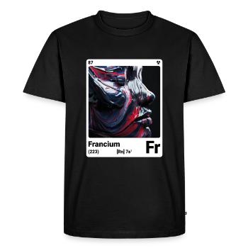 AI am Francium (wt) fashion periodictable nerdy - Men's Premium Organic T-Shirt - black - Front - Nico (187cm)