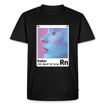 AI am Radon (wt) fashion periodictable nerdy style - Men's Premium Organic T-Shirt - black - Front - Nico (187cm)