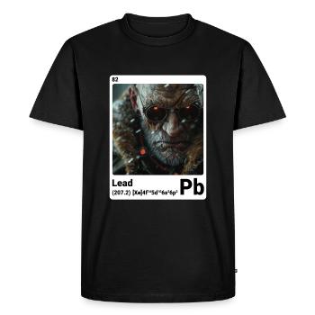 AI am Lead (wt) mode périodique style nerd - T-shirt Premium bio Homme - noir - Devant - Nico (187cm)