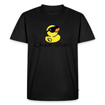 Femmes Quak Yeah Funny Duck - T-shirt Premium bio Homme - noir - Devant - Nico (187cm)