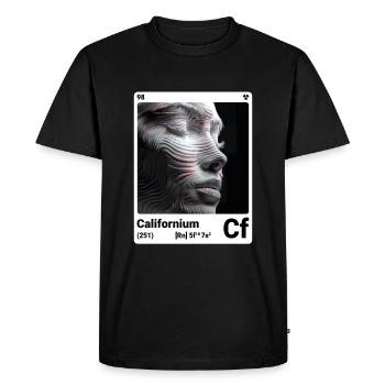 AI am Californium (wt) périodique de mode nerd - T-shirt Premium bio Homme - noir - Devant - Nico (187cm)