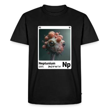 AI am Neptunium (wt) fashion periodictable nerdy - Men's Premium Organic T-Shirt - black - Front - Nico (187cm)