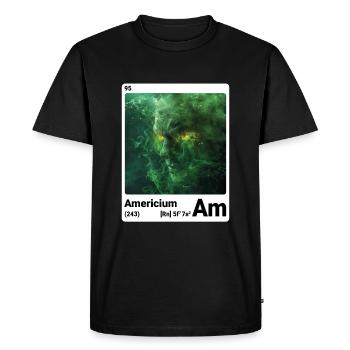 AI am Americium (wt) mode périodique nerd - T-shirt Premium bio Homme - noir - Devant - Nico (187cm)