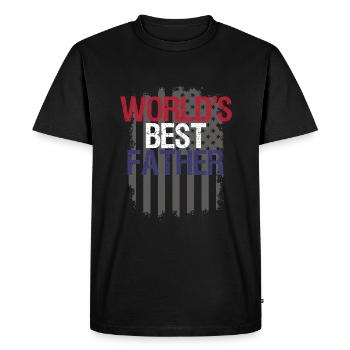 Meilleurs vols du monde pour Father Vintage USA - T-shirt Premium bio Homme - noir - Devant - Nico (187cm)