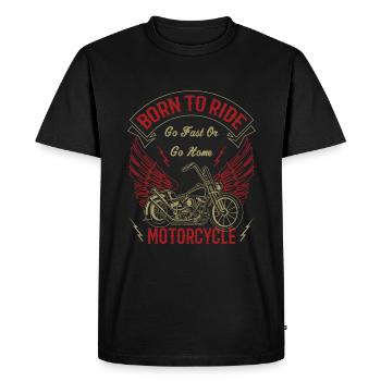 Moto Vintage Motocyclisme - T-shirt Premium bio Homme - noir - Devant - Nico (187cm)