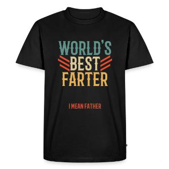 Papa Père Vintage Drôle Dicton - T-shirt Premium bio Homme - noir - Devant - Nico (187cm)