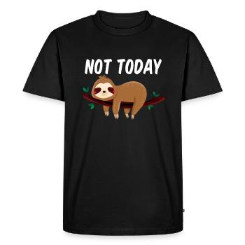 mignon paresseux paresseux drôle dicton - T-shirt Premium bio Homme - noir - Devant - Nico (187cm)