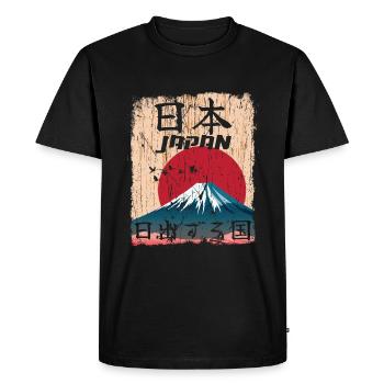 Japan japanisch - Land der aufgehenden Sonne - Männer Premium Bio T-Shirt - Schwarz - Vorne - Nico (187cm)