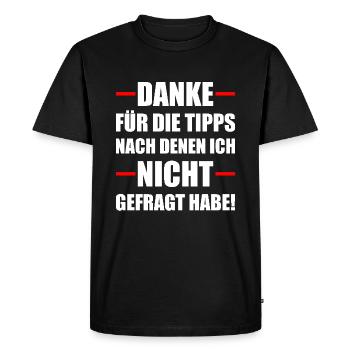 Lustige Sprüche Büro - Männer Premium Bio T-Shirt - Schwarz - Vorne - Nico (187cm)