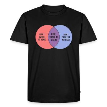 Dancing Funny Venn Diagram For Dancers - Men's Premium Organic T-Shirt - black - Front - Nico (187cm)