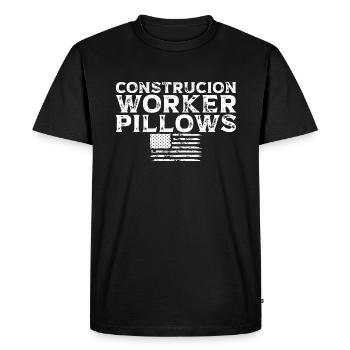 Construcion Worker Adult Joke - T-shirt Premium bio Homme - noir - Devant - Nico (187cm)