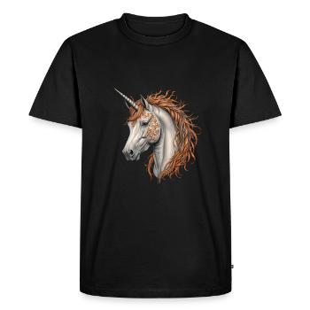 Cheval d’Halloween - T-shirt Premium bio Homme - noir - Devant - Nico (187cm)